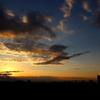 赤い塔と紅い夕日