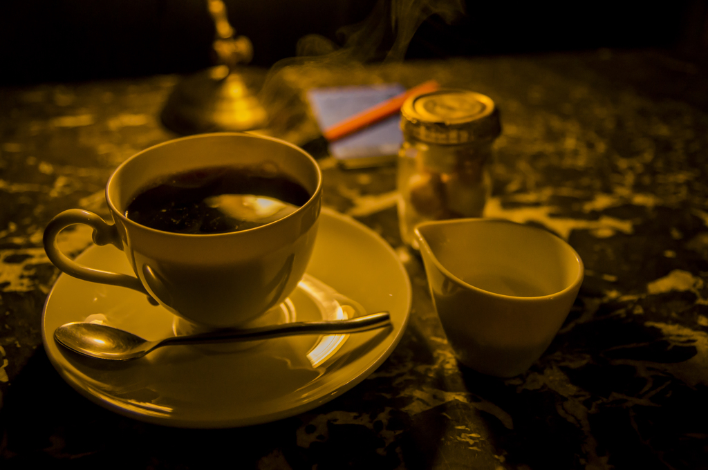カフェにて