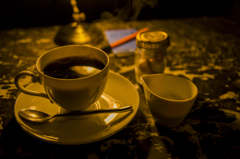 カフェにて