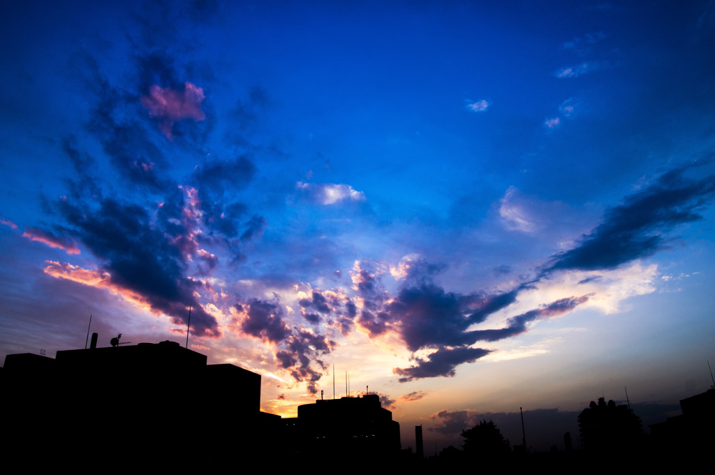 広がる夕焼け