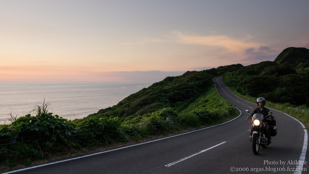 夏旅の夕暮れ