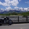 北アルプスを望む。