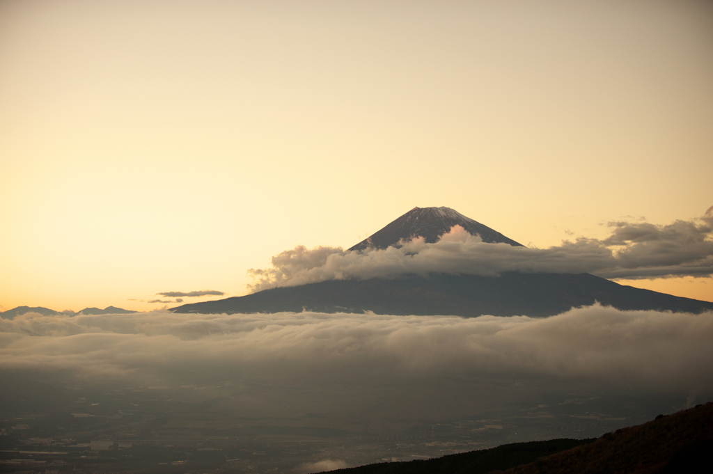 杓子峠より富士山