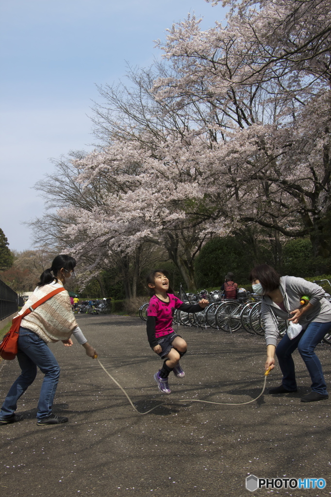 公園の縄跳び