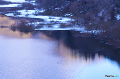 山上湖の冬景色