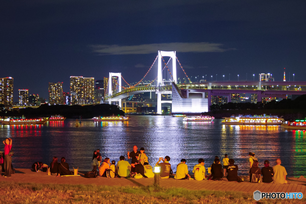 週末のお台場海浜公園