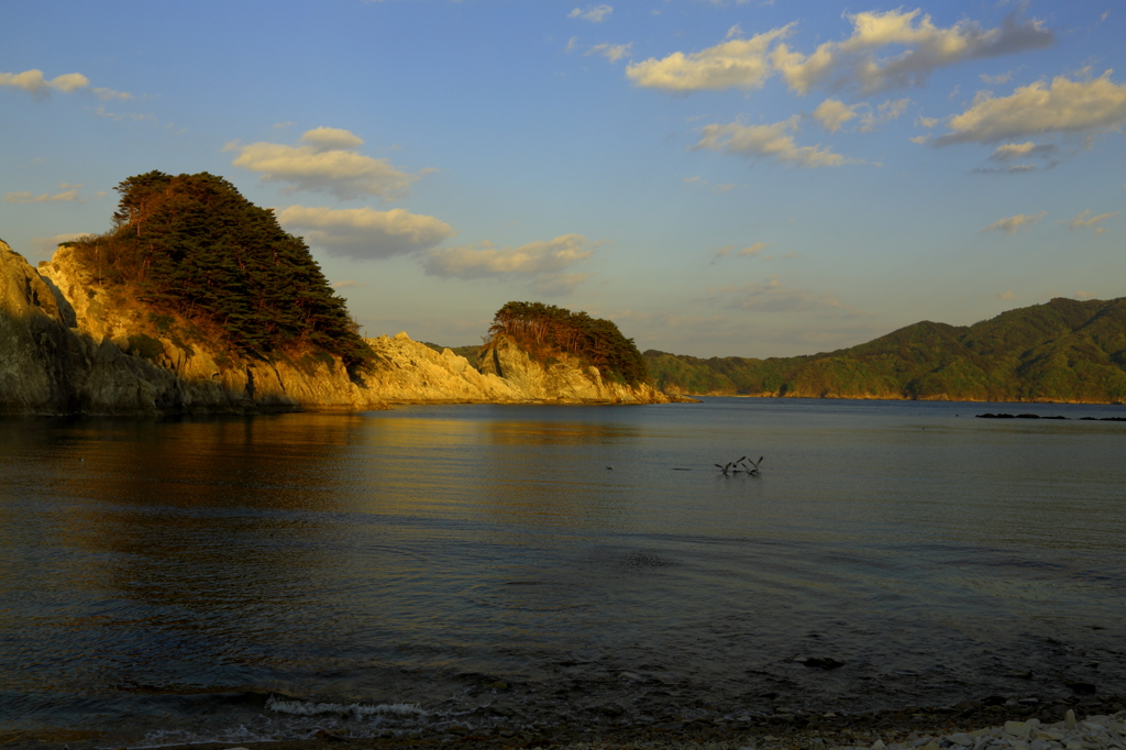 浄土ヶ浜の夕景