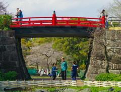 春の城址にて