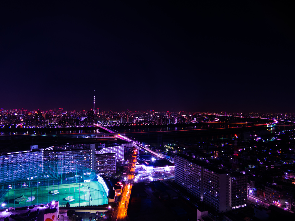 Night View from Tower Hall Funabori