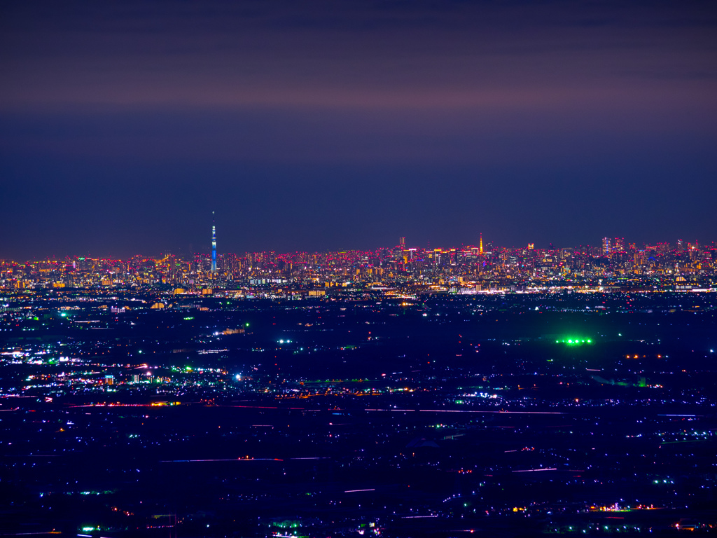 筑波山からの夜景4