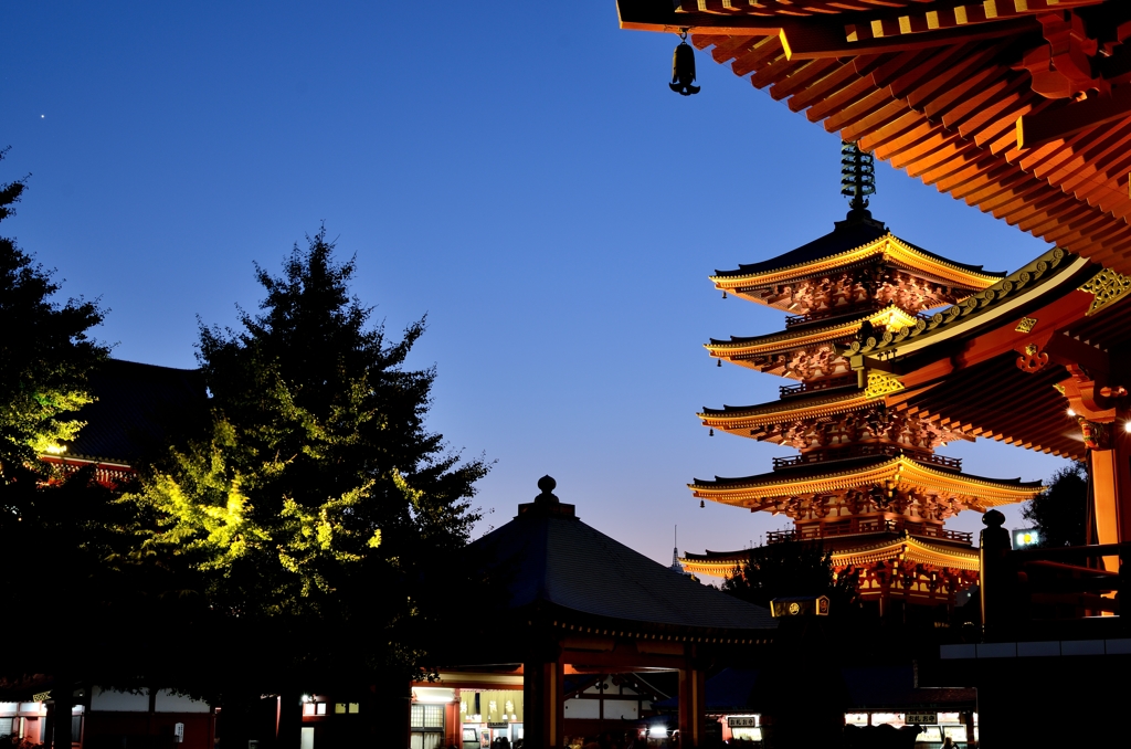 浅草寺のウラ側から