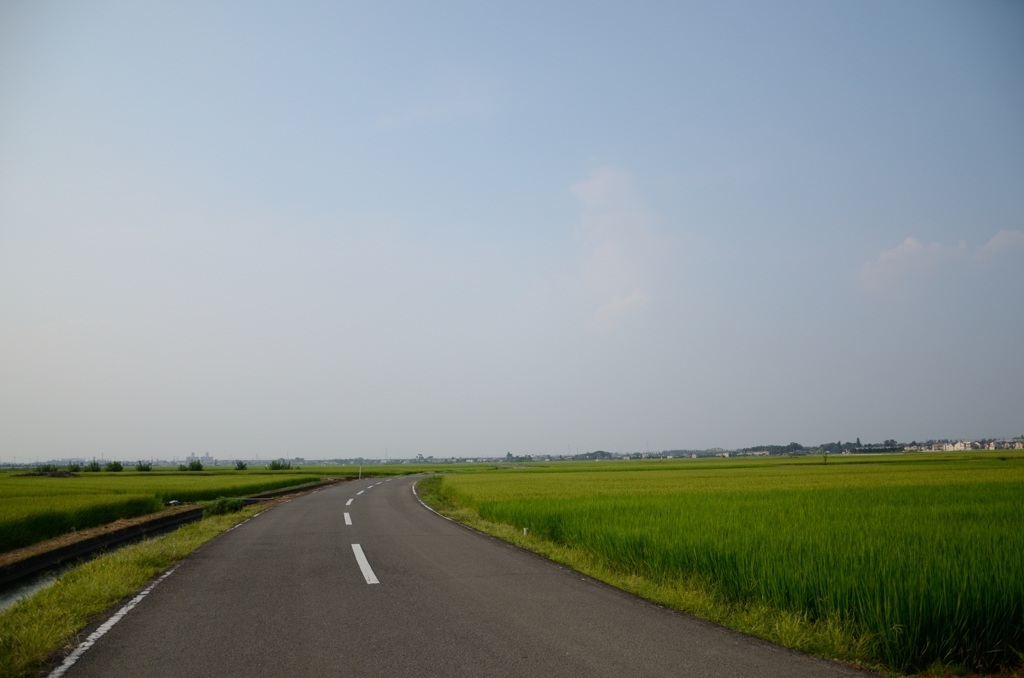 川越市の広域農道にて