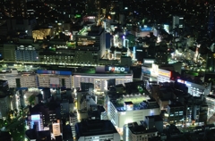 池袋サンシャイン60から見る池袋駅