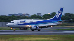 伊丹空港 夕暮れの流し撮り-01