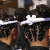 だんじり女子の編みこみヘアー