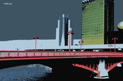 大川に架かる橋です