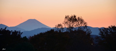 暗くなる前に見た富士山