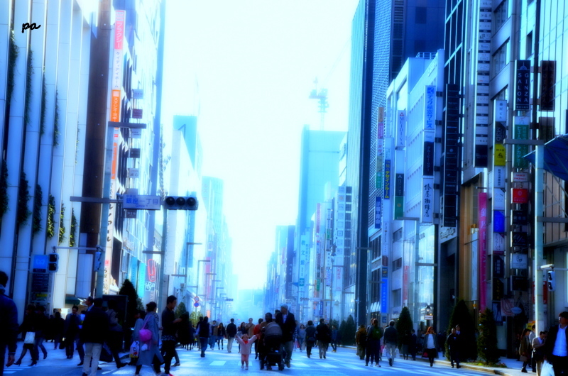 冬の銀座　１