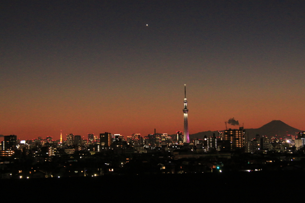 スカイツリー＆富士山＆東京タワー
