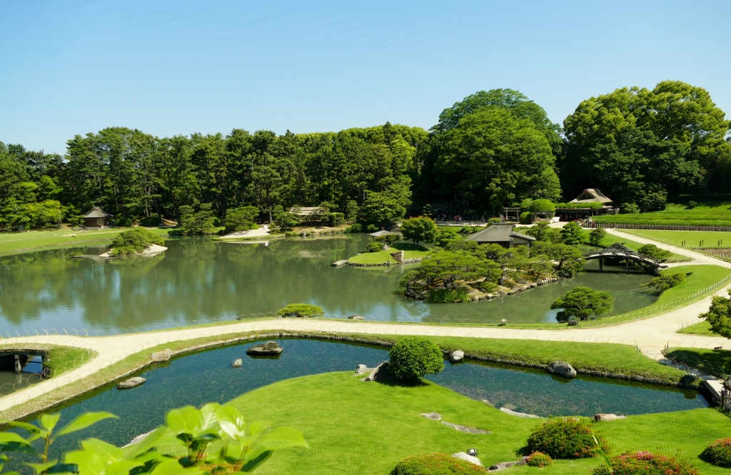 快晴の後楽園