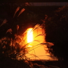 川面の夕陽