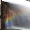 羽布ダム放水口の虹
