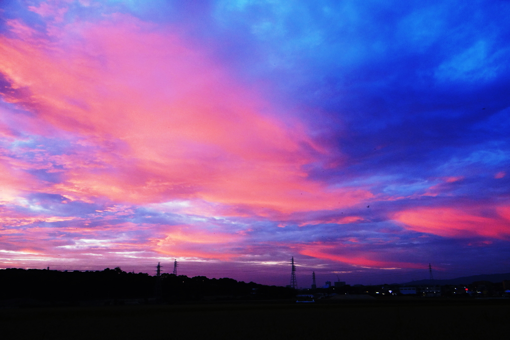 ２０１４０８２１北空の夕焼け