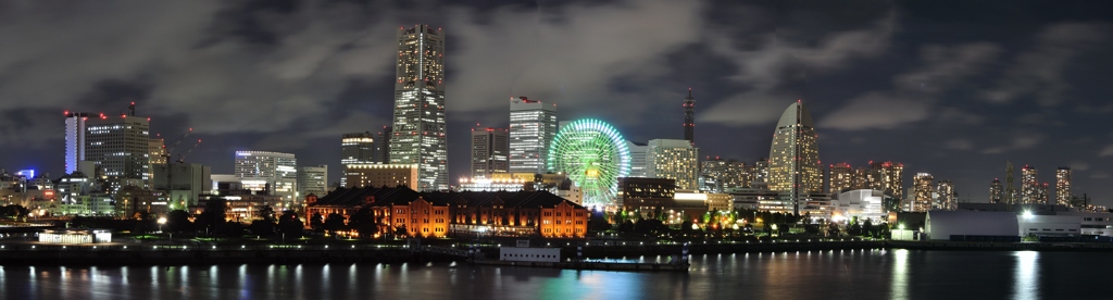 横浜夜景パノラマ写真