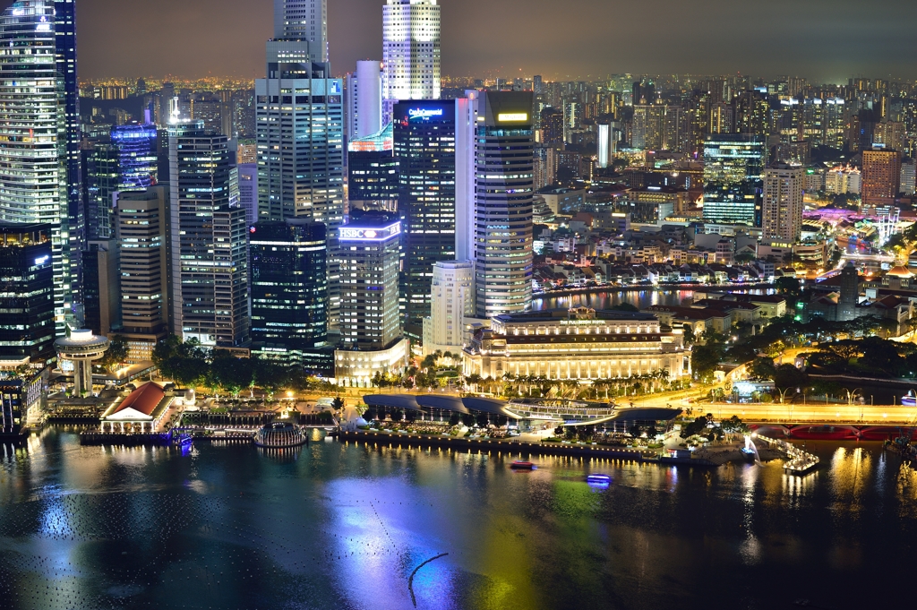 シンガポール マリーナベイサンズ 夜景