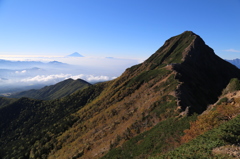 赤岳と富士山