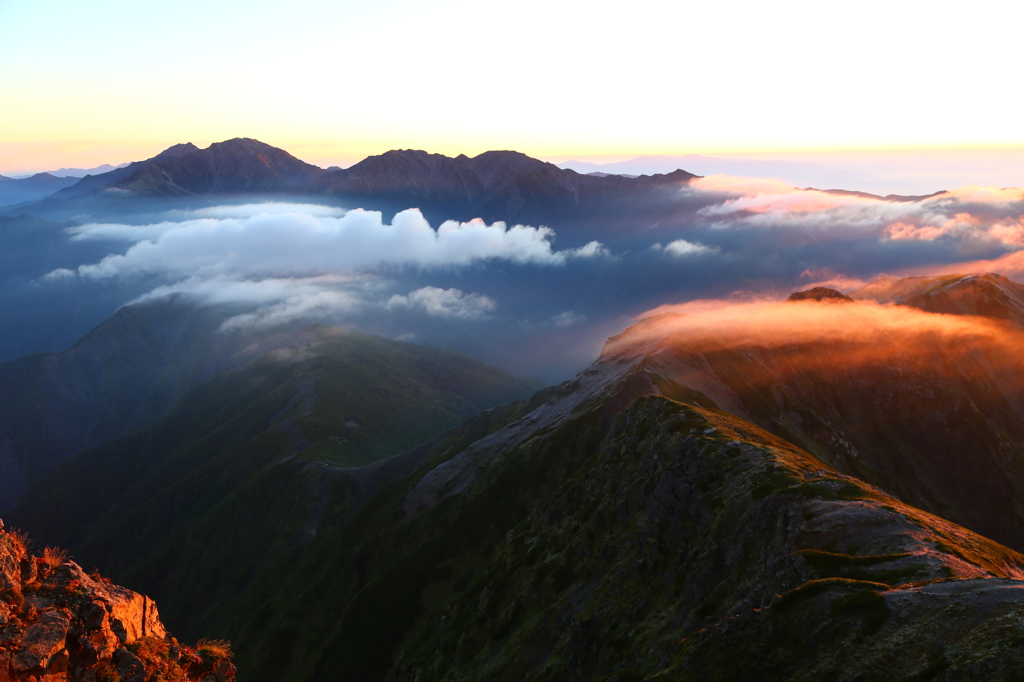 南アルプス　塩見岳より　④