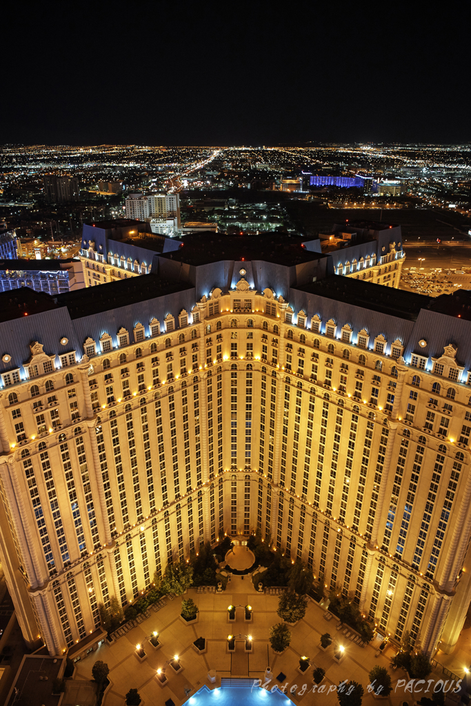 Night view of Paris Las Vegas
