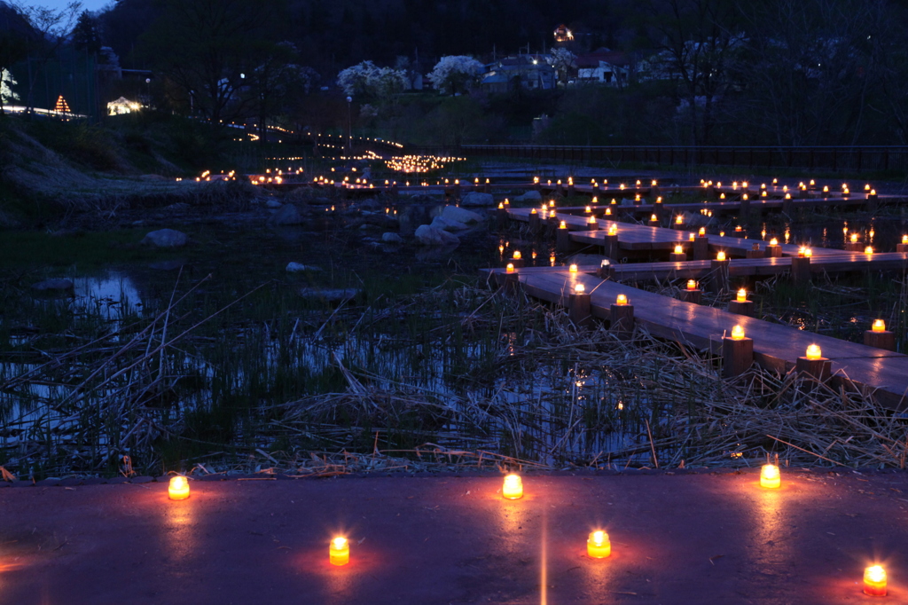 公園で行われたキャンドルナイト