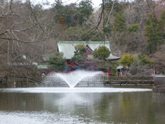 噴水と寺