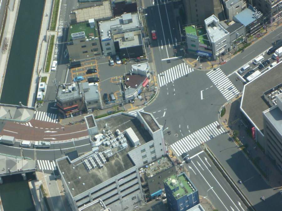 上から見た道路