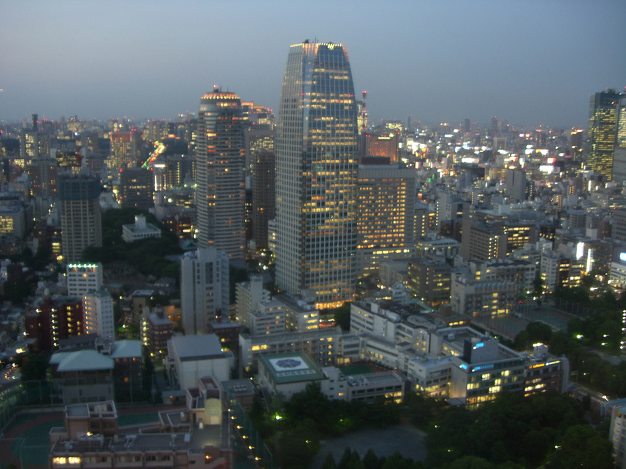 東京タワーから見たビル