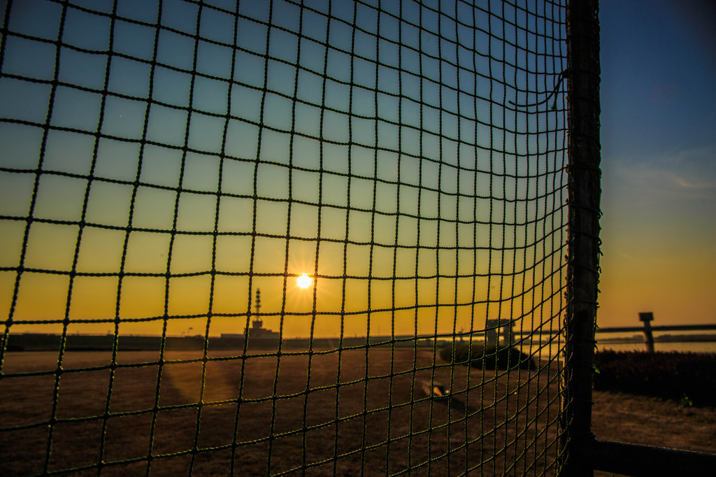 河川敷の夕焼け