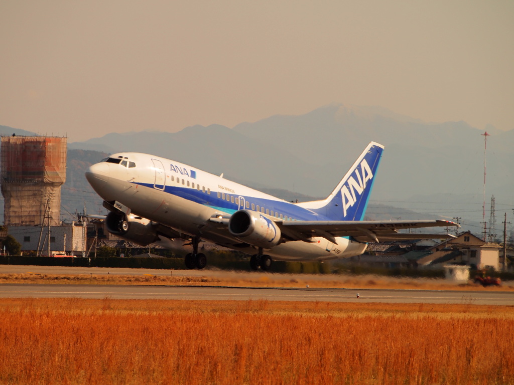 松山空港にて