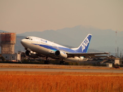 松山空港にて