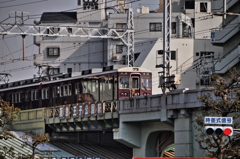 王子公園駅前にて