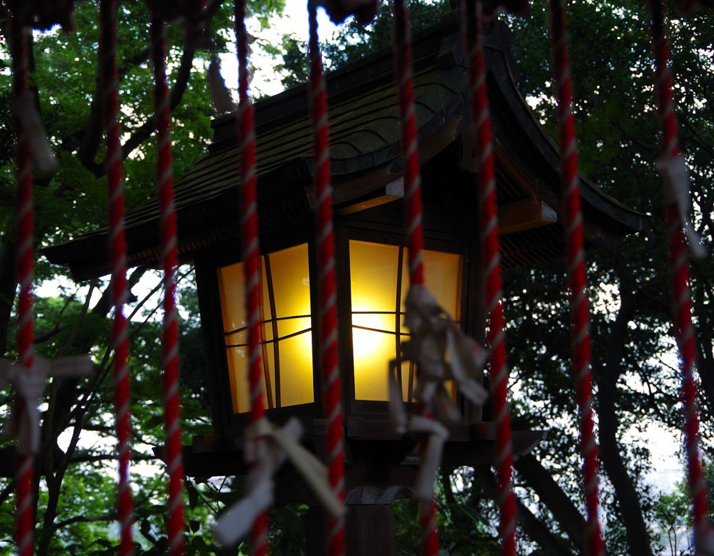 夕暮れの検見川神社
