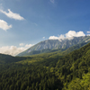 鍵掛峠から大山を望む