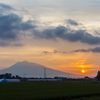 岩木山の夕陽