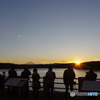 狭山湖の夕日
