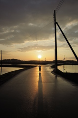 雨上がりの夕焼け