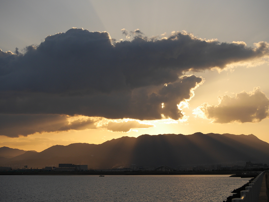 夕日
