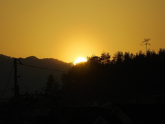 夕日