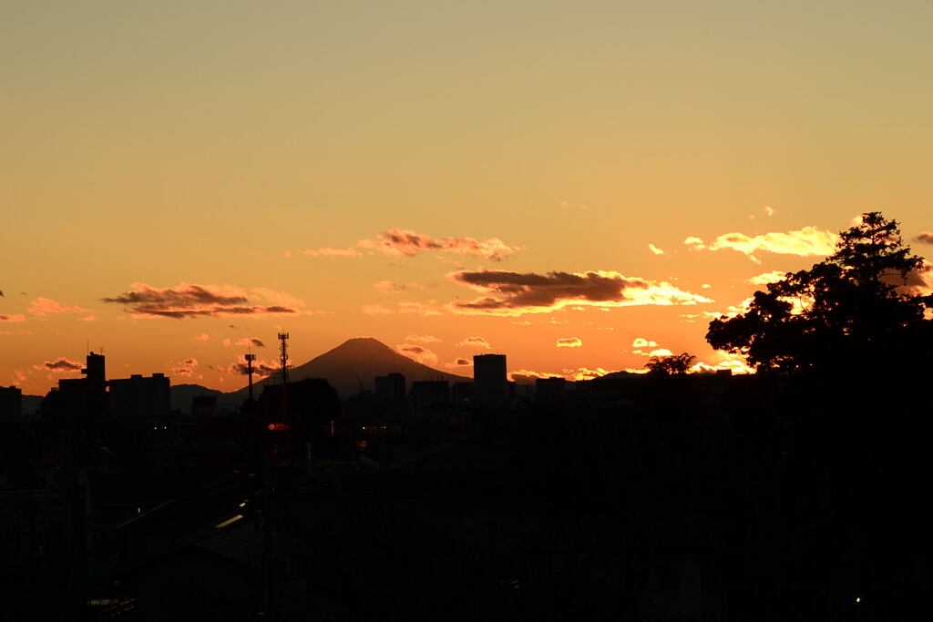  夕 べ の 富 士 