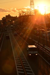 帰路の夕陽ー2