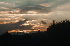 日暮れ時の空 ー1   日暮れ時の空 ー1